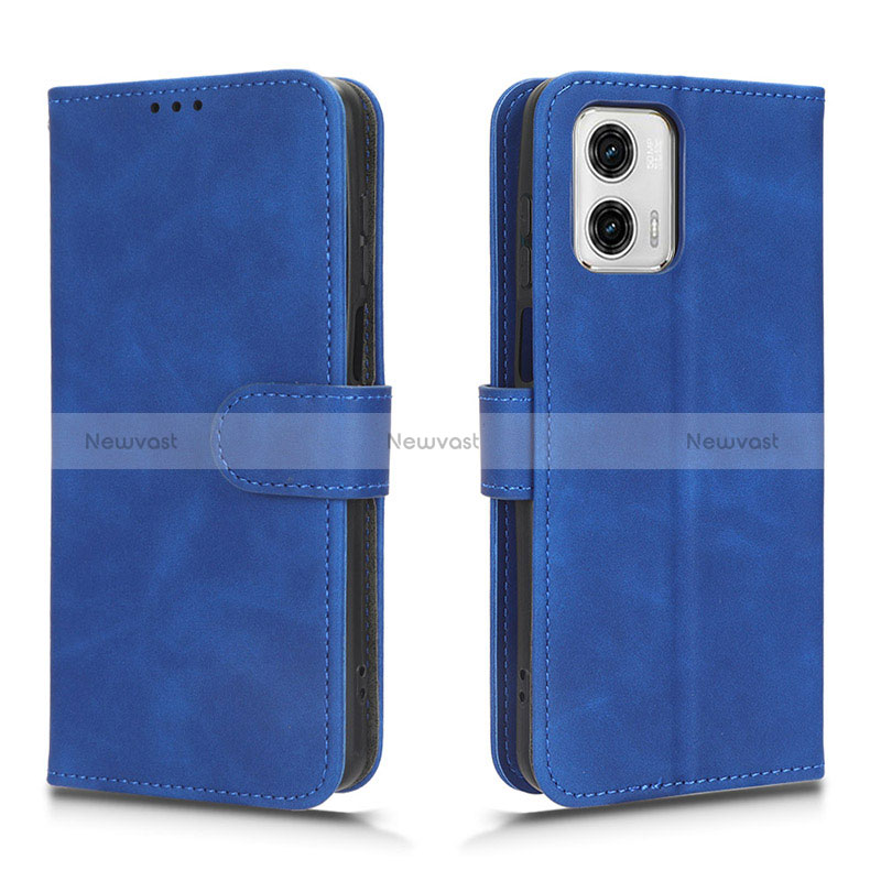 Leather Case Stands Flip Cover Holder L01Z for Motorola Moto G73 5G