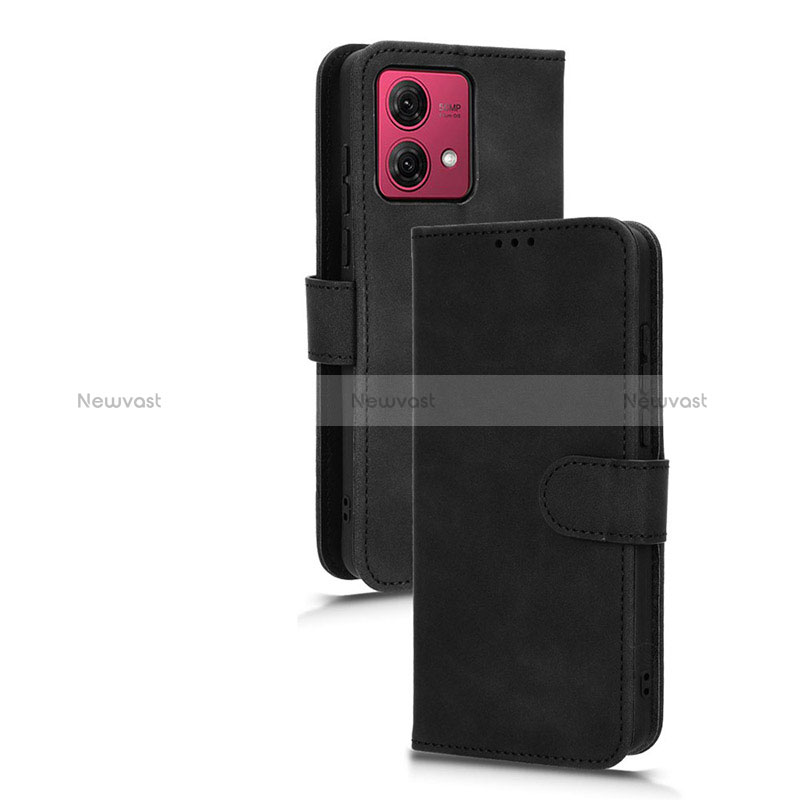 Leather Case Stands Flip Cover Holder L01Z for Motorola Moto G84 5G