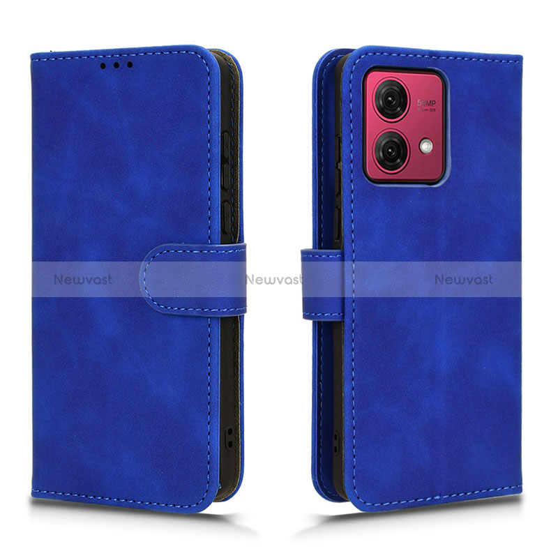 Leather Case Stands Flip Cover Holder L01Z for Motorola Moto G84 5G