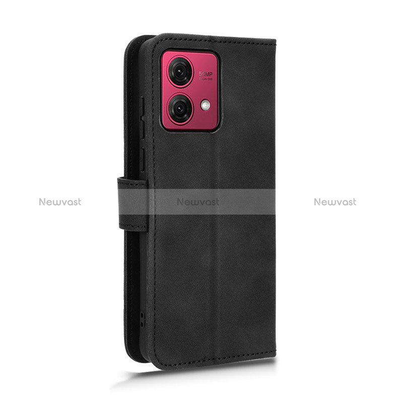 Leather Case Stands Flip Cover Holder L01Z for Motorola Moto G84 5G