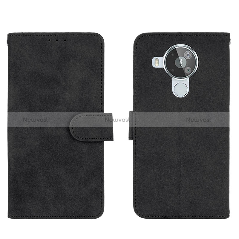 Leather Case Stands Flip Cover Holder L01Z for Nokia 7.3 Black