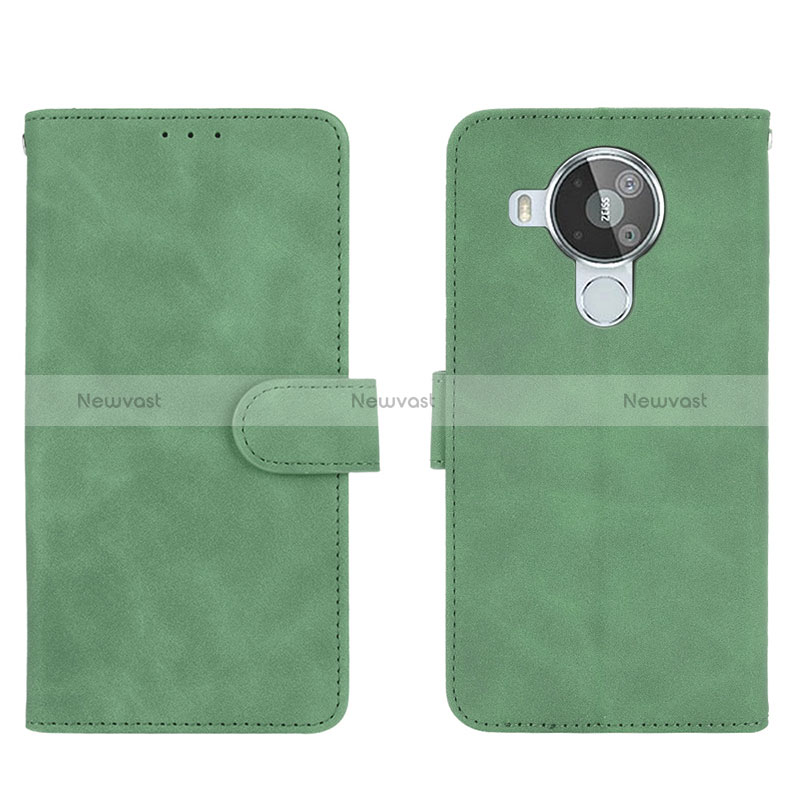 Leather Case Stands Flip Cover Holder L01Z for Nokia 7.3 Green