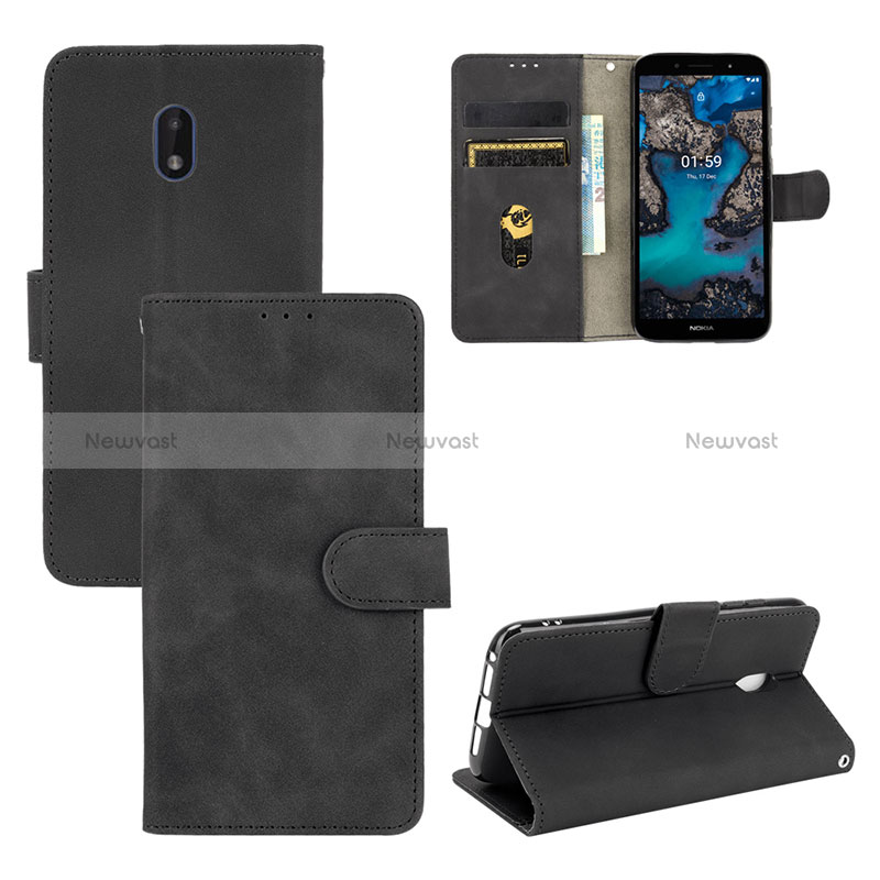 Leather Case Stands Flip Cover Holder L01Z for Nokia C01 Plus