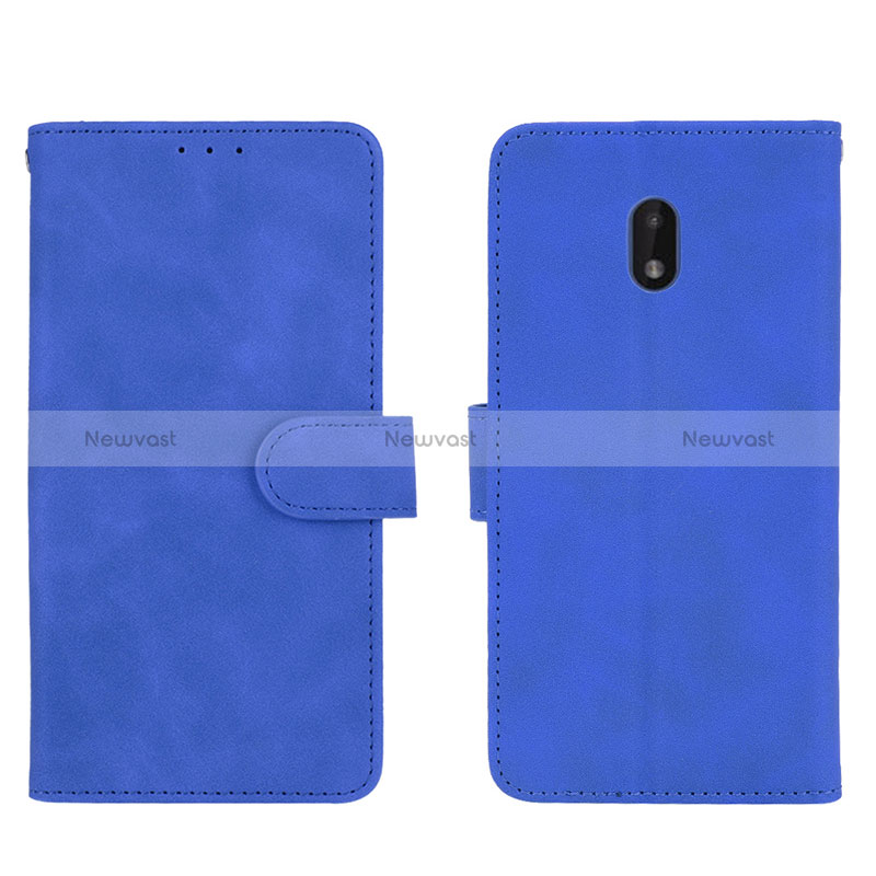 Leather Case Stands Flip Cover Holder L01Z for Nokia C01 Plus Blue