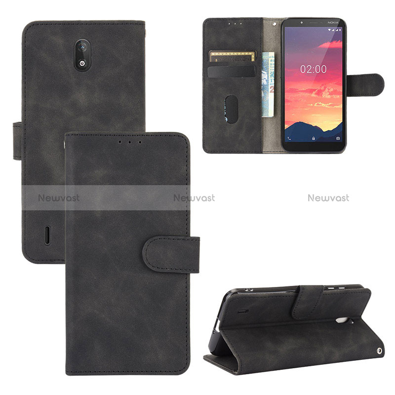 Leather Case Stands Flip Cover Holder L01Z for Nokia C2