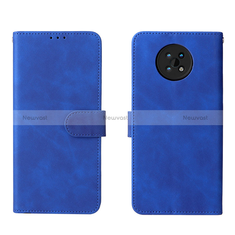 Leather Case Stands Flip Cover Holder L01Z for Nokia G50 5G Blue