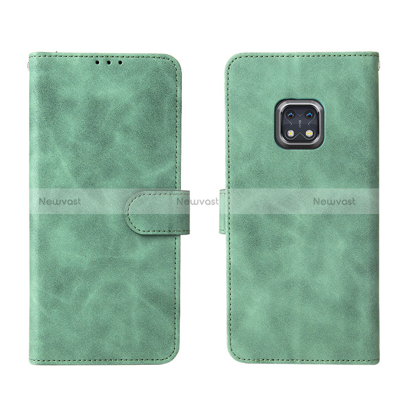 Leather Case Stands Flip Cover Holder L01Z for Nokia XR20 Green