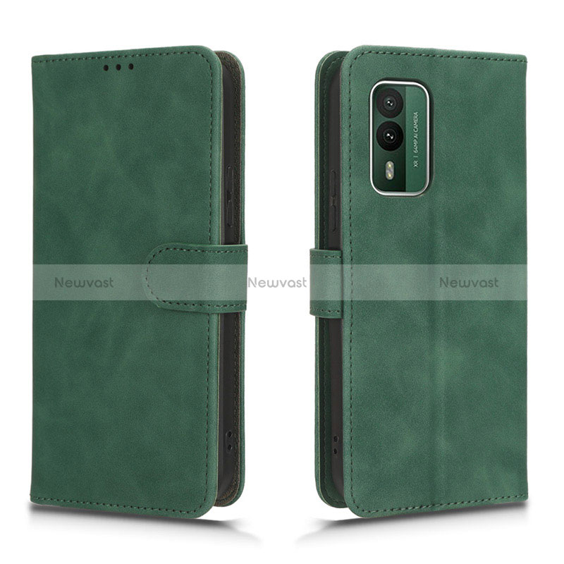 Leather Case Stands Flip Cover Holder L01Z for Nokia XR21 Green