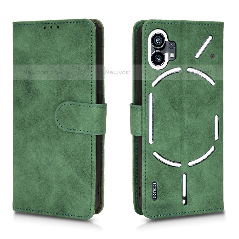 Leather Case Stands Flip Cover Holder L01Z for Nothing Phone 1 Green