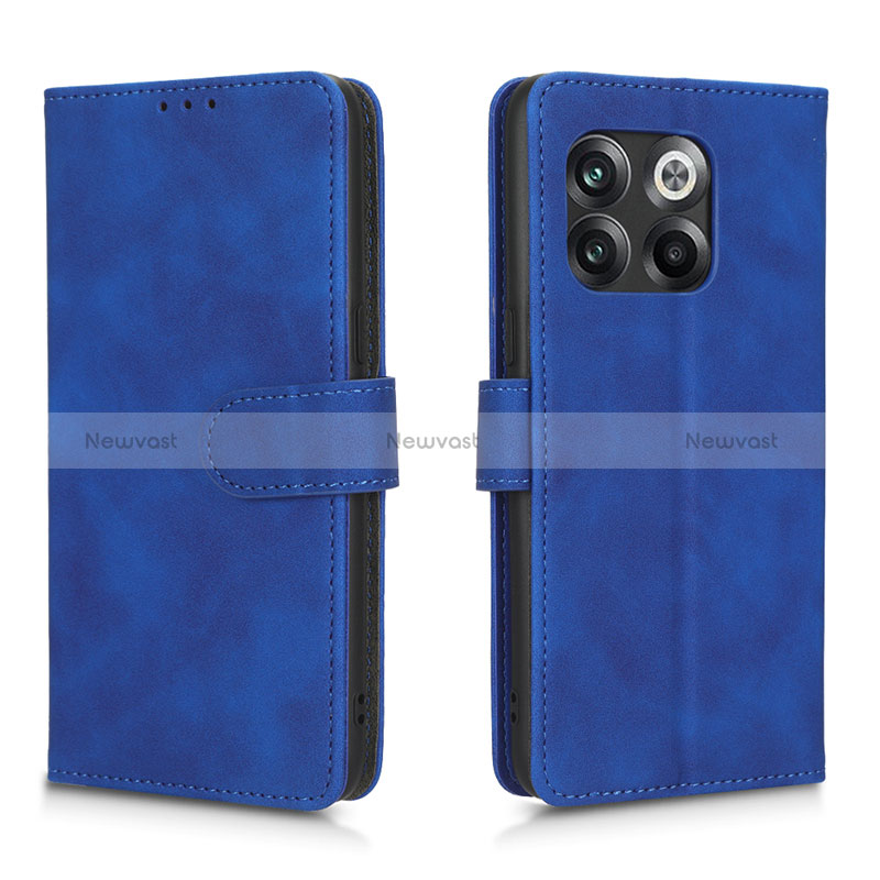 Leather Case Stands Flip Cover Holder L01Z for OnePlus Ace Pro 5G Blue