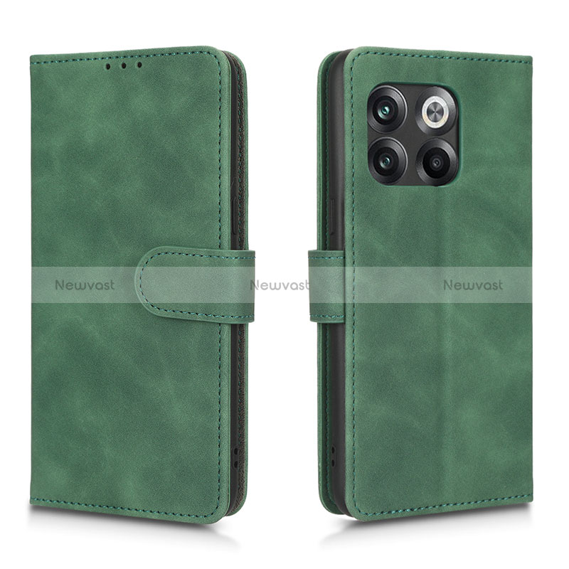 Leather Case Stands Flip Cover Holder L01Z for OnePlus Ace Pro 5G Green