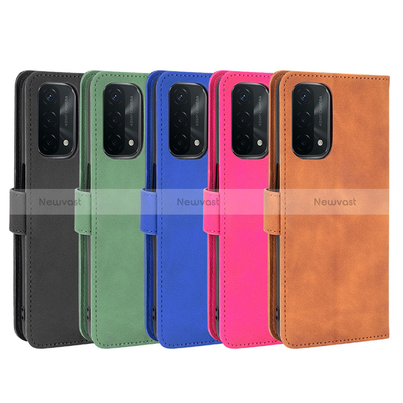 Leather Case Stands Flip Cover Holder L01Z for Oppo A54 5G