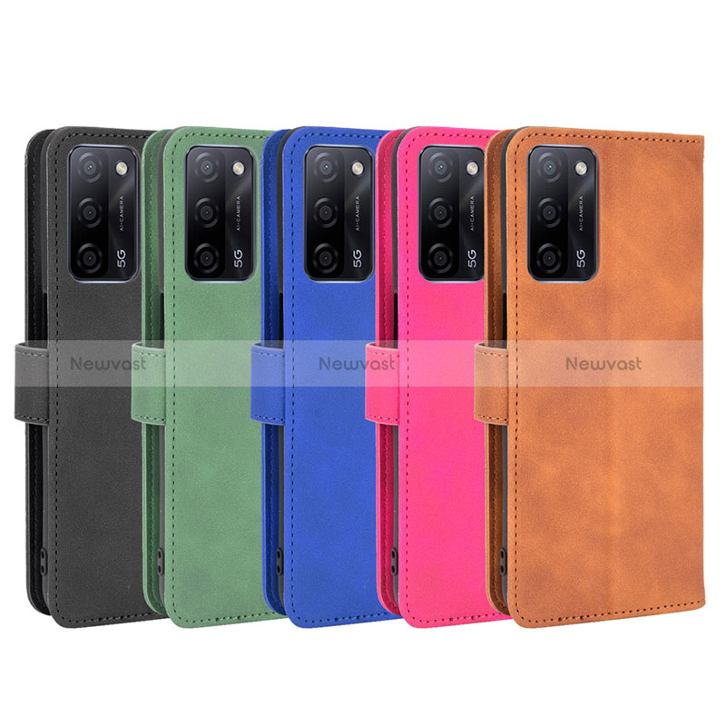 Leather Case Stands Flip Cover Holder L01Z for Oppo A56 5G