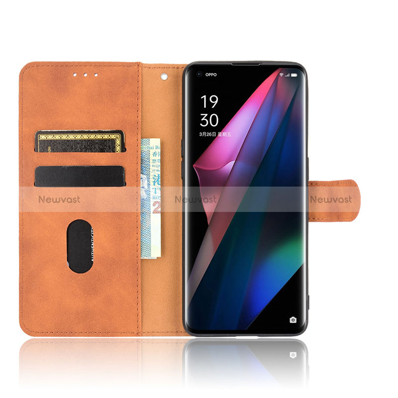 Leather Case Stands Flip Cover Holder L01Z for Oppo Find X3 5G