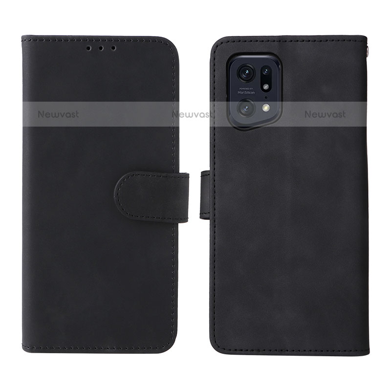 Leather Case Stands Flip Cover Holder L01Z for Oppo Find X5 Pro 5G