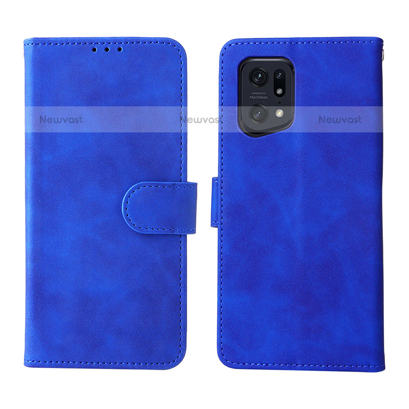 Leather Case Stands Flip Cover Holder L01Z for Oppo Find X5 Pro 5G