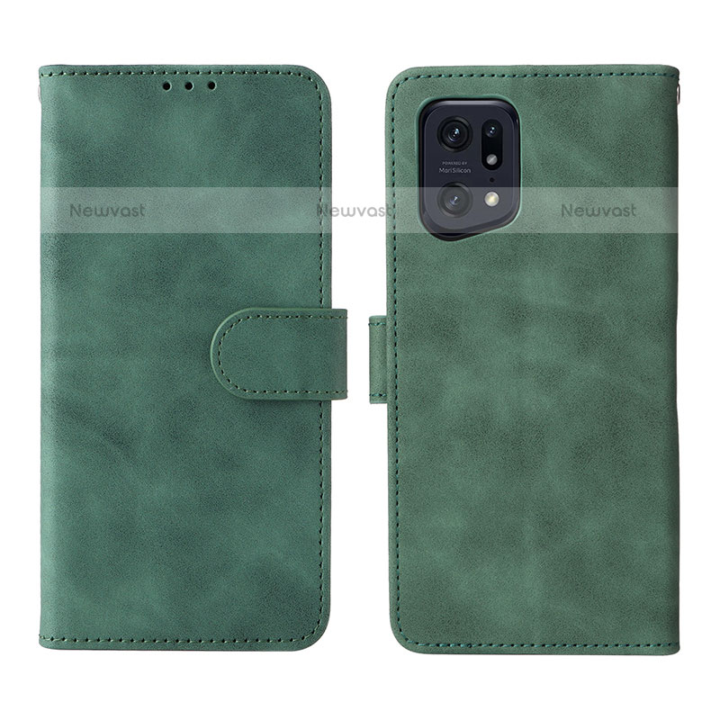 Leather Case Stands Flip Cover Holder L01Z for Oppo Find X5 Pro 5G