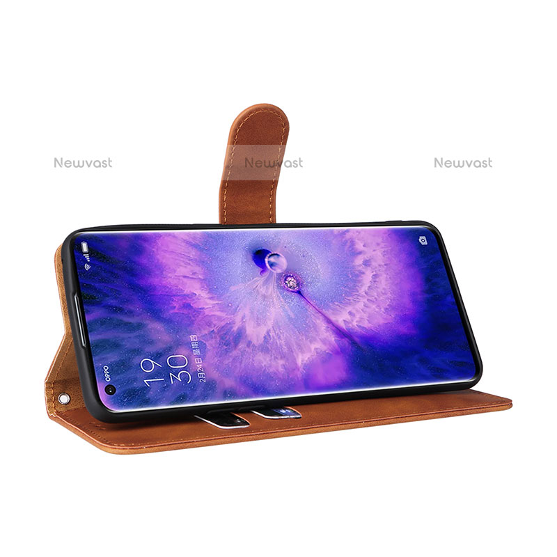 Leather Case Stands Flip Cover Holder L01Z for Oppo Find X5 Pro 5G