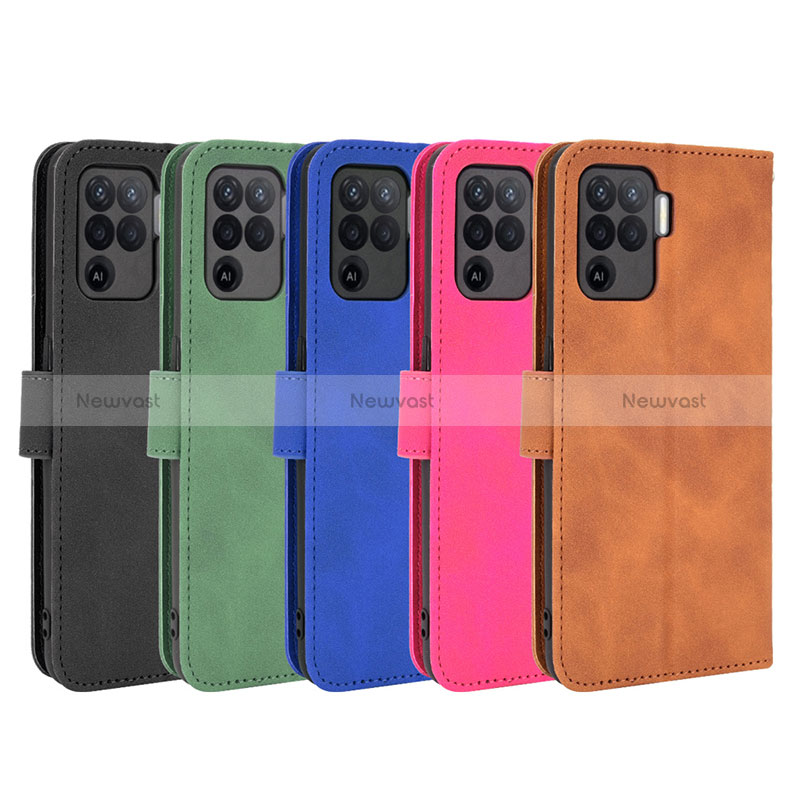 Leather Case Stands Flip Cover Holder L01Z for Oppo Reno5 F