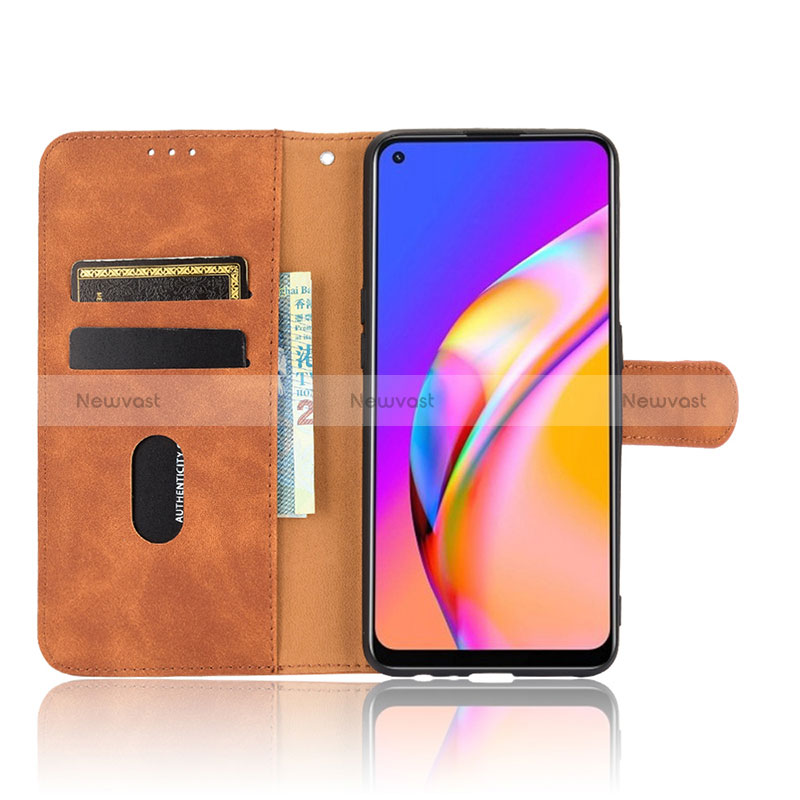 Leather Case Stands Flip Cover Holder L01Z for Oppo Reno5 F