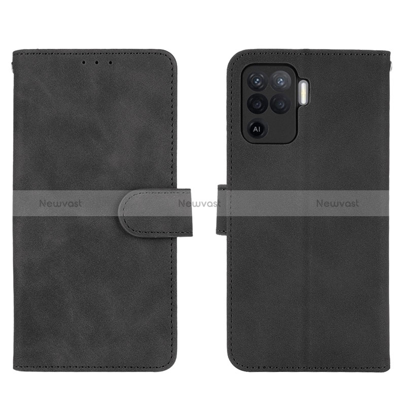 Leather Case Stands Flip Cover Holder L01Z for Oppo Reno5 Lite