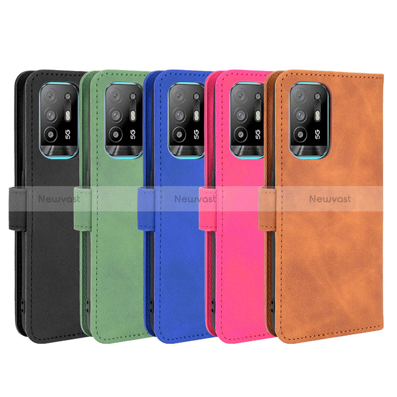 Leather Case Stands Flip Cover Holder L01Z for Oppo Reno5 Z 5G