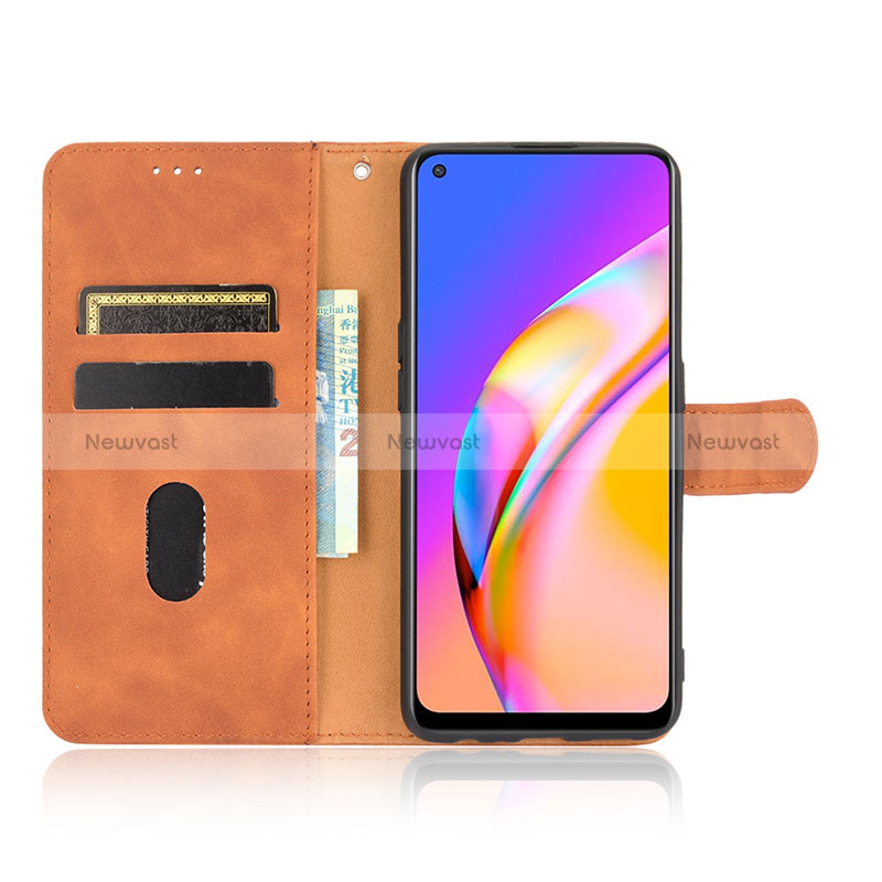 Leather Case Stands Flip Cover Holder L01Z for Oppo Reno5 Z 5G