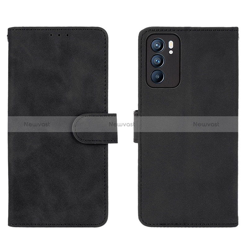 Leather Case Stands Flip Cover Holder L01Z for Oppo Reno6 5G