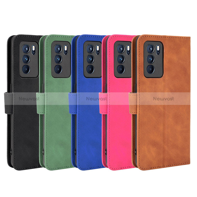 Leather Case Stands Flip Cover Holder L01Z for Oppo Reno6 Pro 5G India