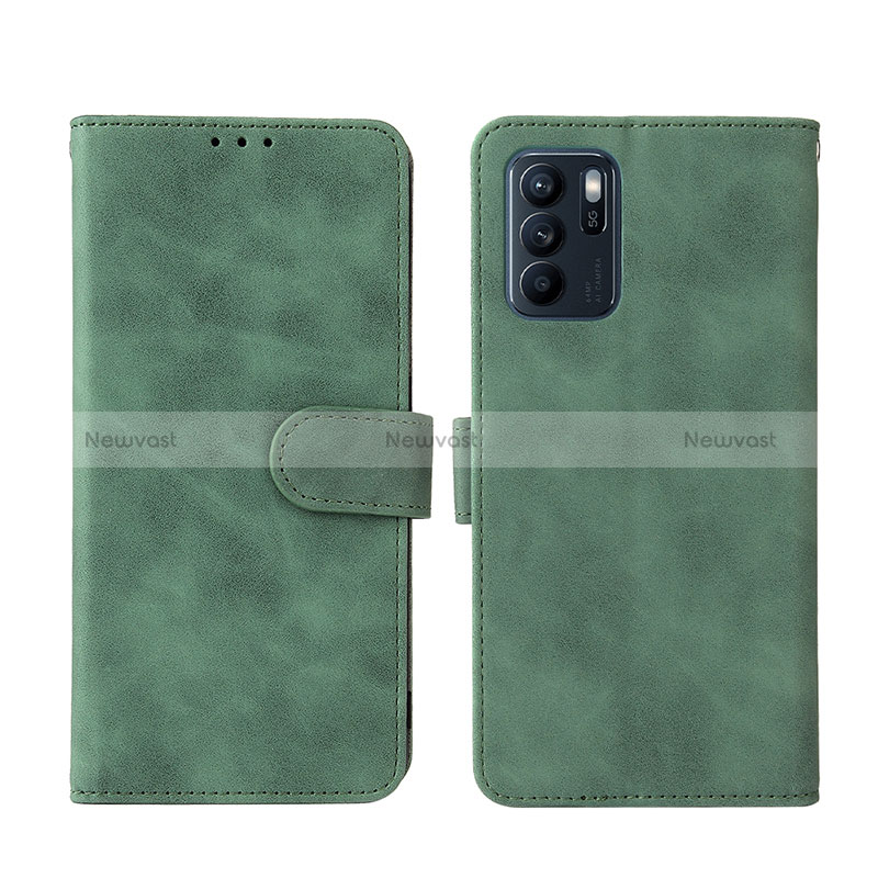 Leather Case Stands Flip Cover Holder L01Z for Oppo Reno6 Z 5G