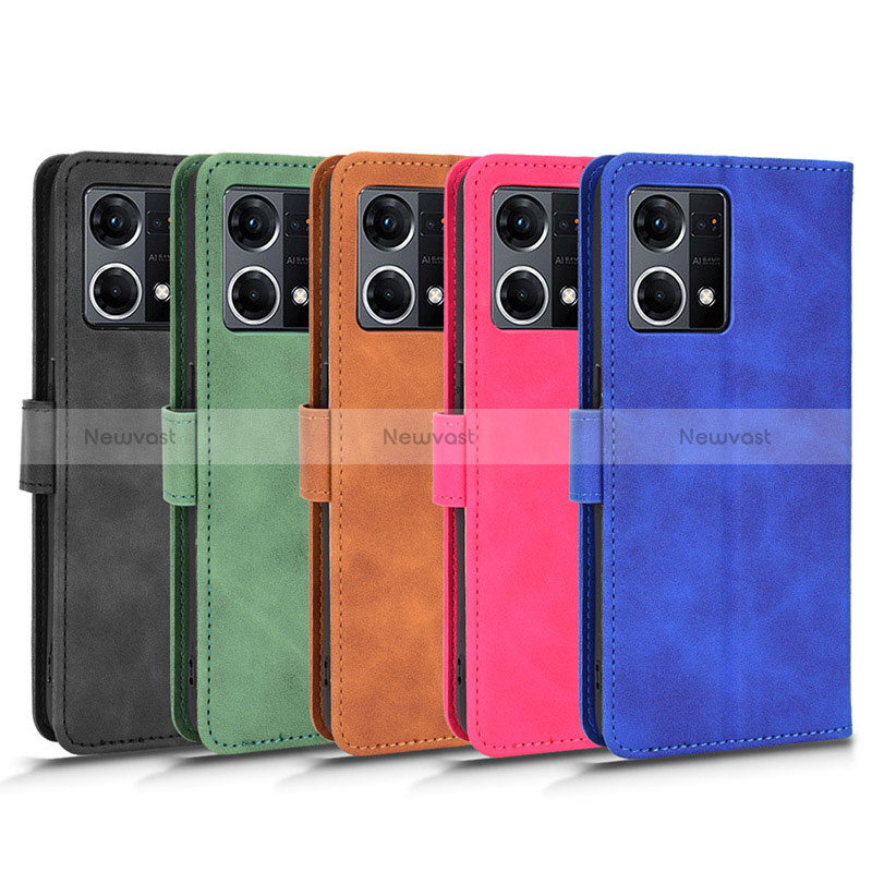 Leather Case Stands Flip Cover Holder L01Z for Oppo Reno7 4G