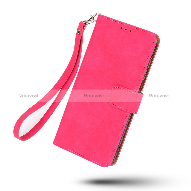 Leather Case Stands Flip Cover Holder L01Z for Realme 7i RMX2193 Hot Pink