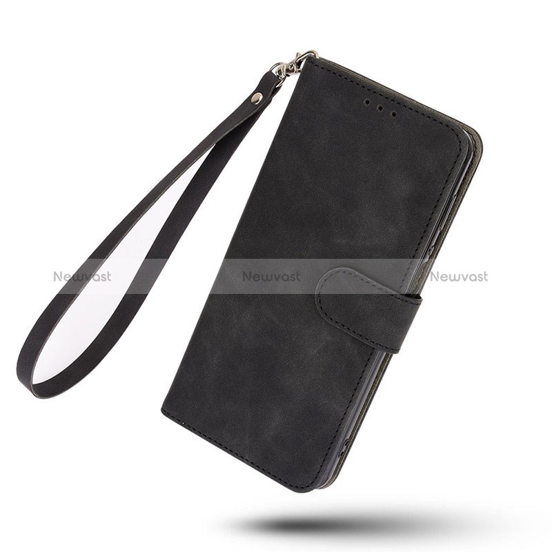 Leather Case Stands Flip Cover Holder L01Z for Realme 8 Pro Black