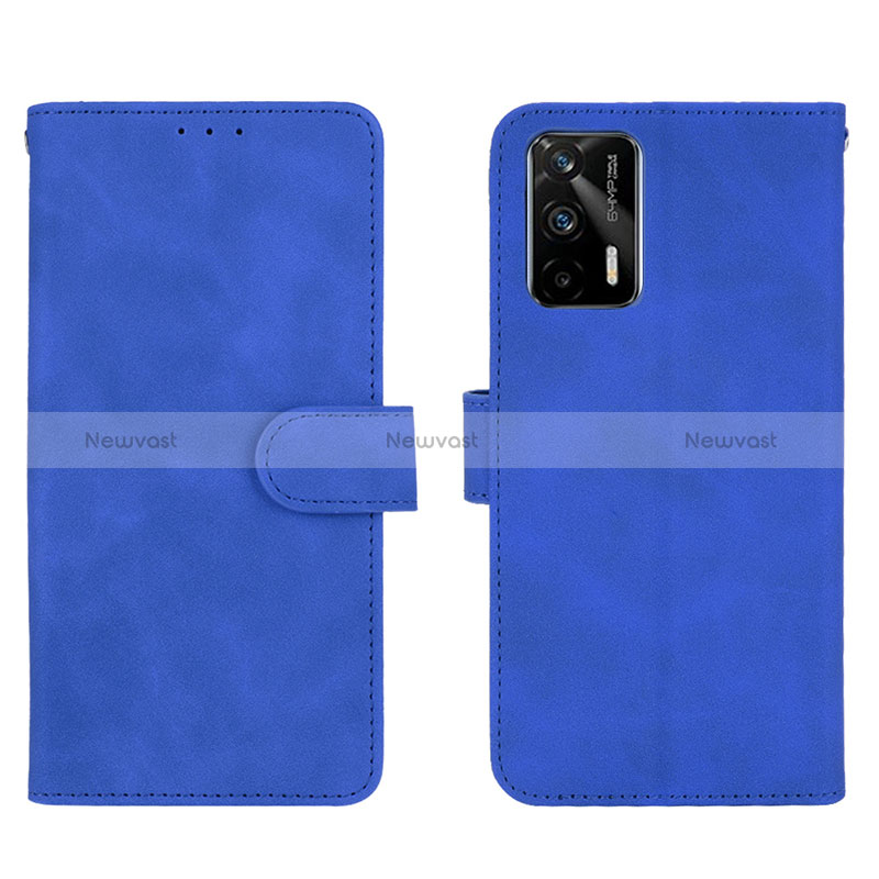 Leather Case Stands Flip Cover Holder L01Z for Realme GT Neo 2T 5G Blue