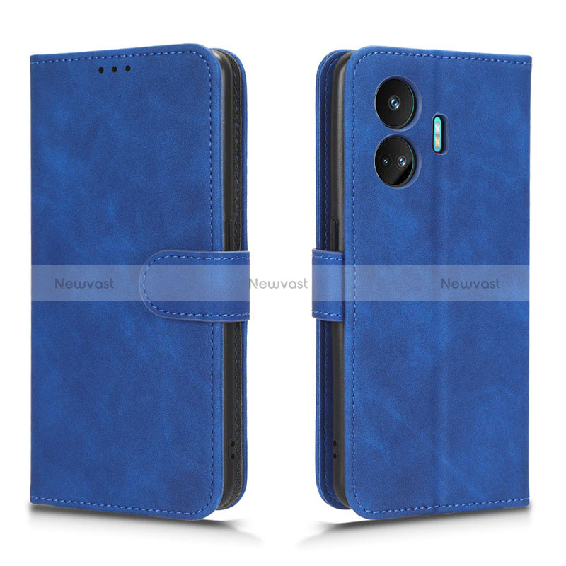 Leather Case Stands Flip Cover Holder L01Z for Realme GT Neo5 SE 5G Blue