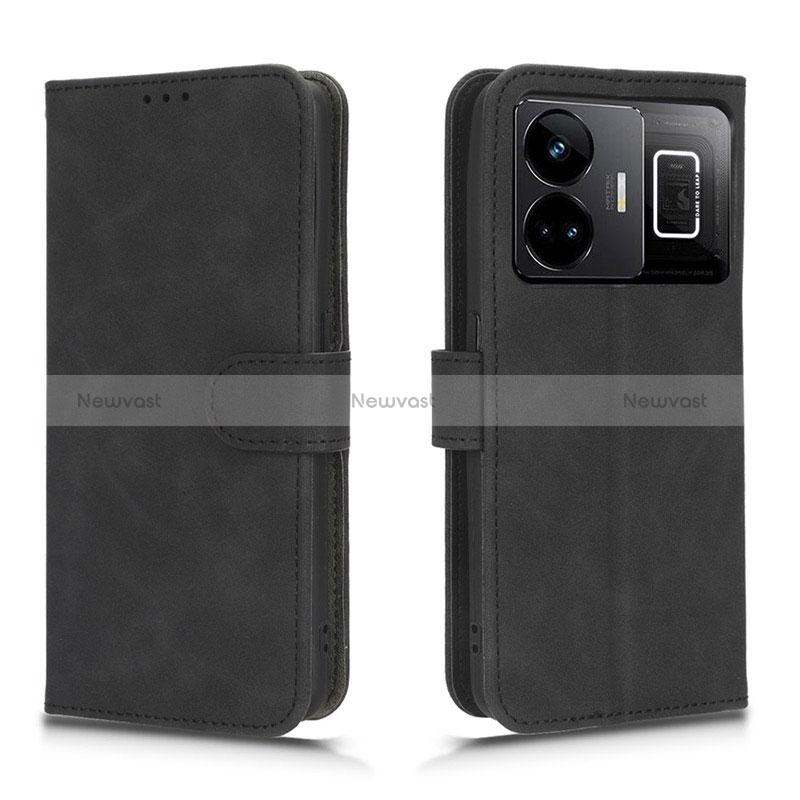 Leather Case Stands Flip Cover Holder L01Z for Realme GT Neo6 5G Black