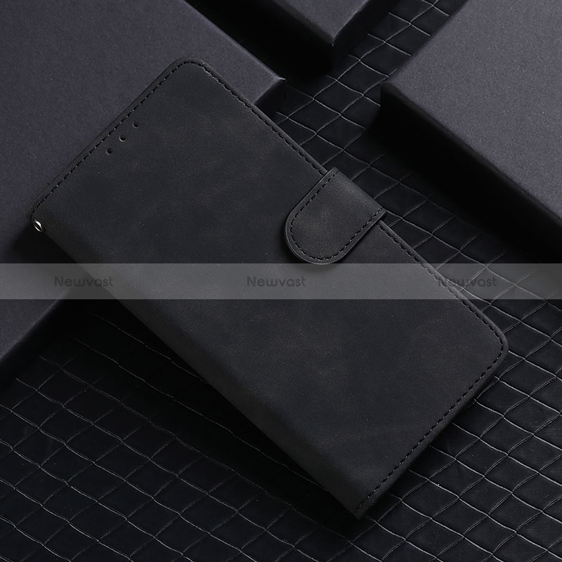 Leather Case Stands Flip Cover Holder L01Z for Realme V3 5G Black