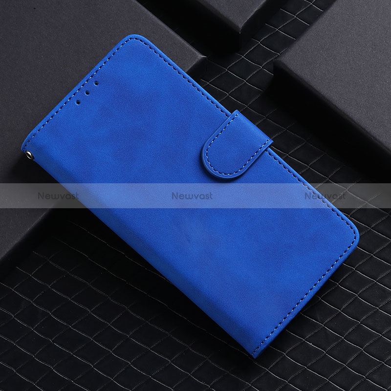 Leather Case Stands Flip Cover Holder L01Z for Realme V3 5G Blue