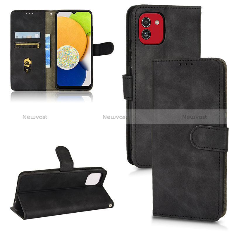 Leather Case Stands Flip Cover Holder L01Z for Samsung Galaxy A03