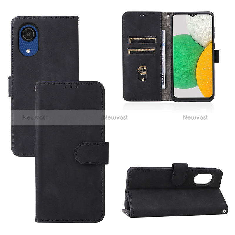 Leather Case Stands Flip Cover Holder L01Z for Samsung Galaxy A03 Core