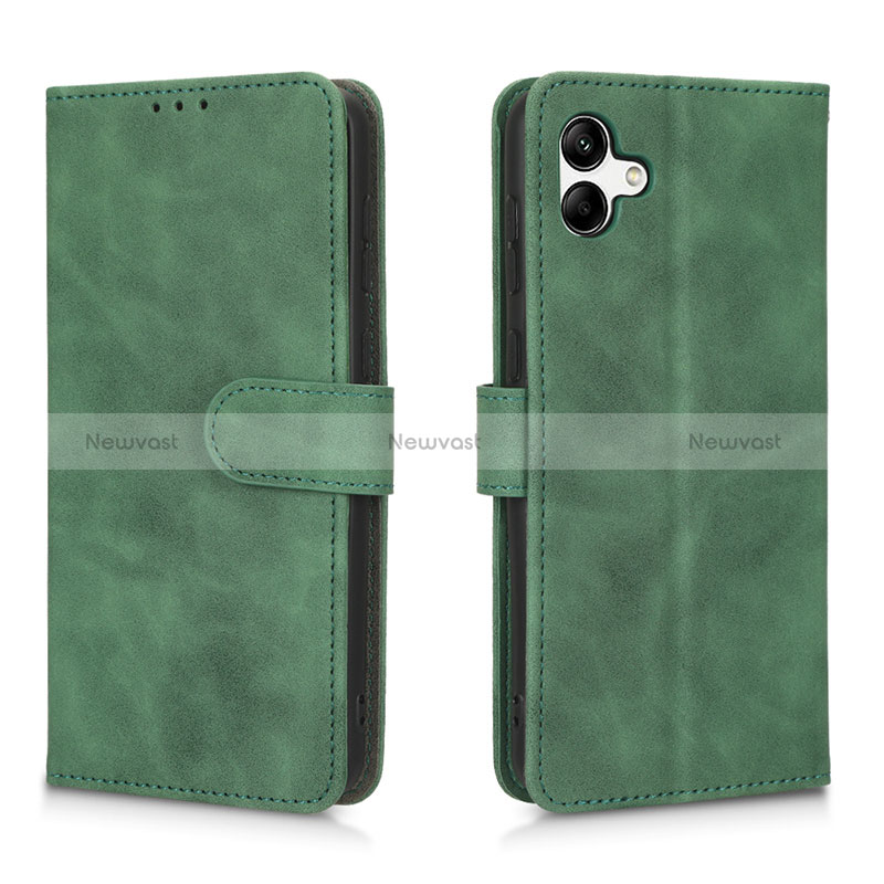 Leather Case Stands Flip Cover Holder L01Z for Samsung Galaxy A04 4G Green