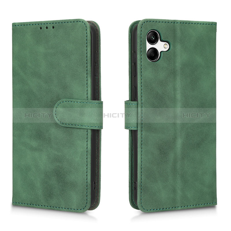 Leather Case Stands Flip Cover Holder L01Z for Samsung Galaxy A04E Green