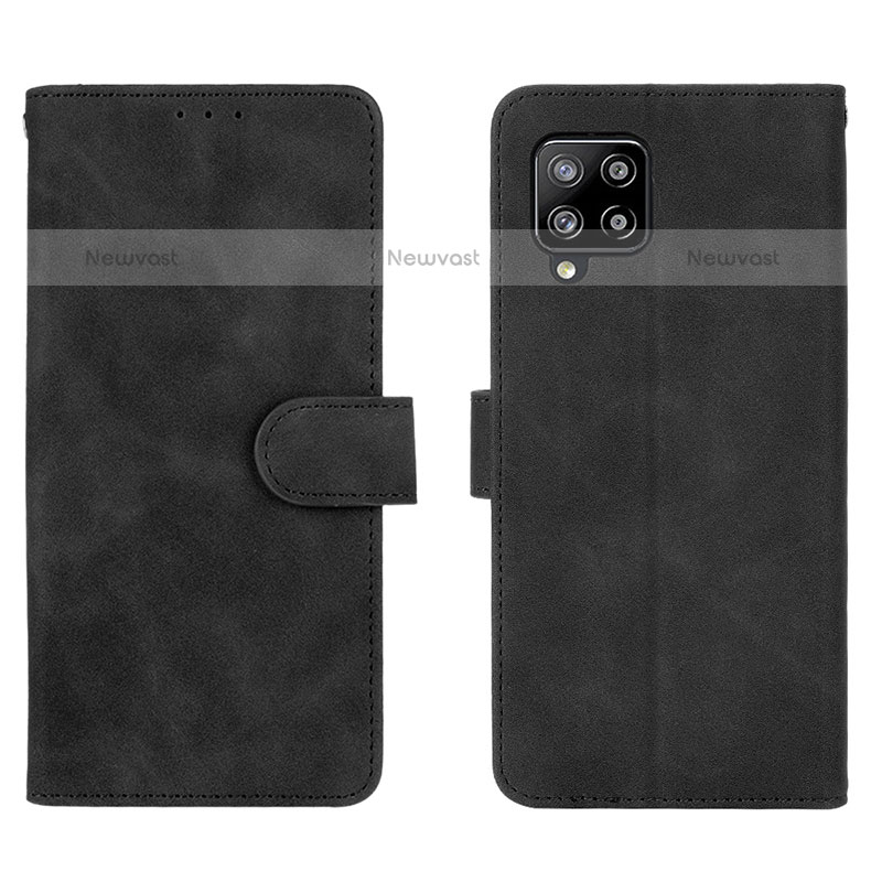 Leather Case Stands Flip Cover Holder L01Z for Samsung Galaxy A42 5G Black