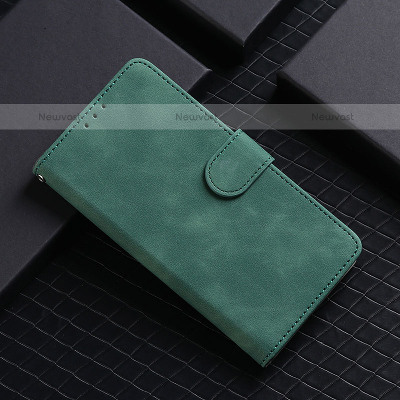 Leather Case Stands Flip Cover Holder L01Z for Samsung Galaxy A91 Green