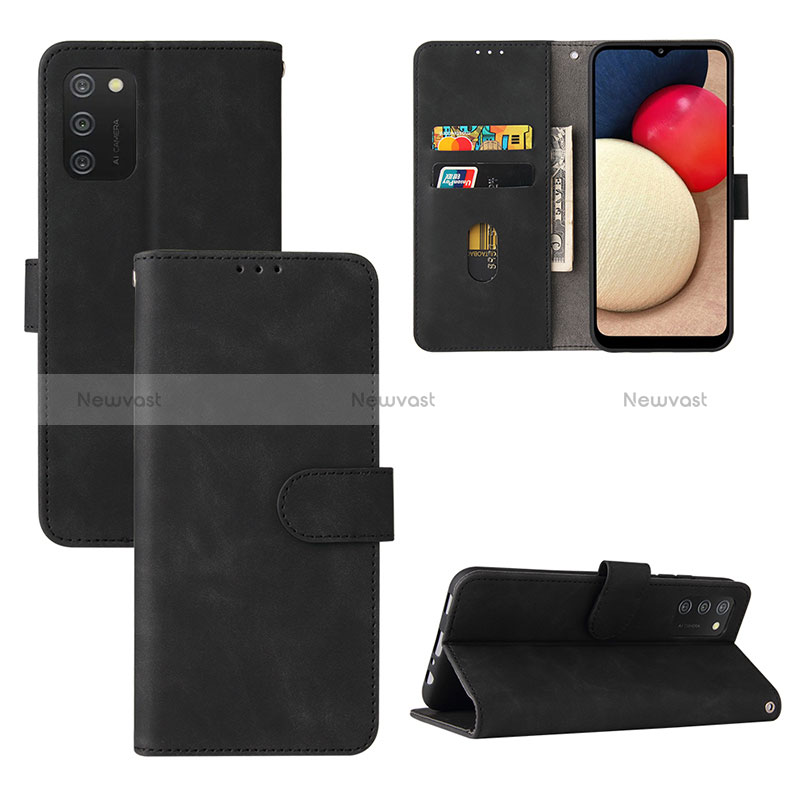 Leather Case Stands Flip Cover Holder L01Z for Samsung Galaxy M02s