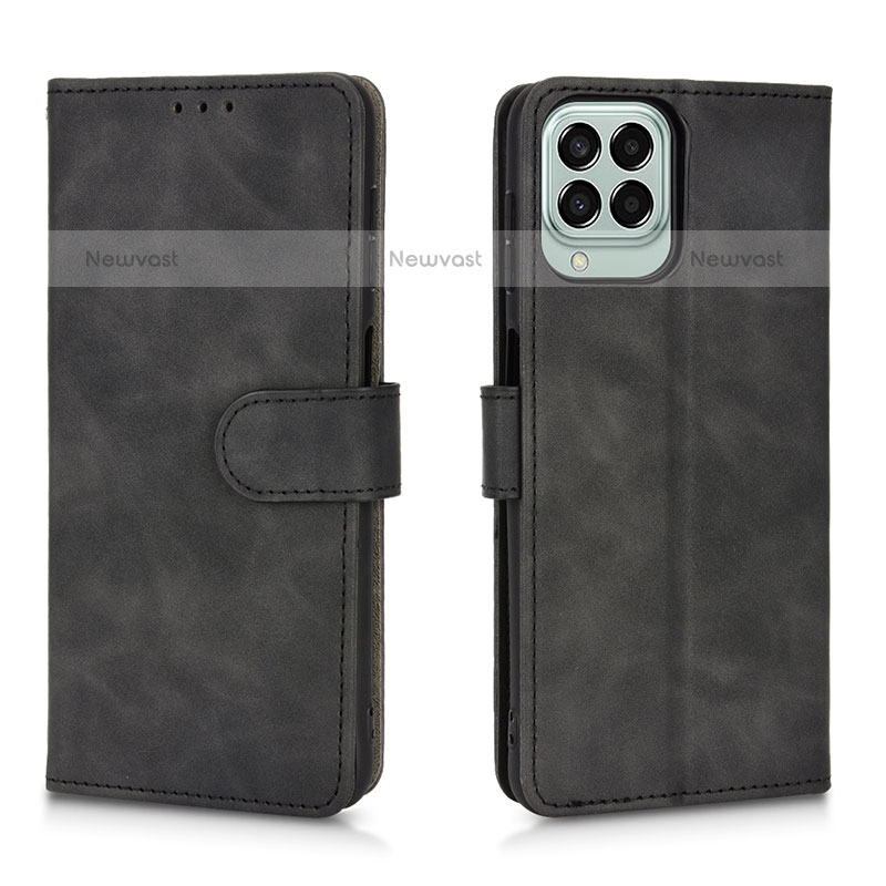 Leather Case Stands Flip Cover Holder L01Z for Samsung Galaxy M33 5G Black