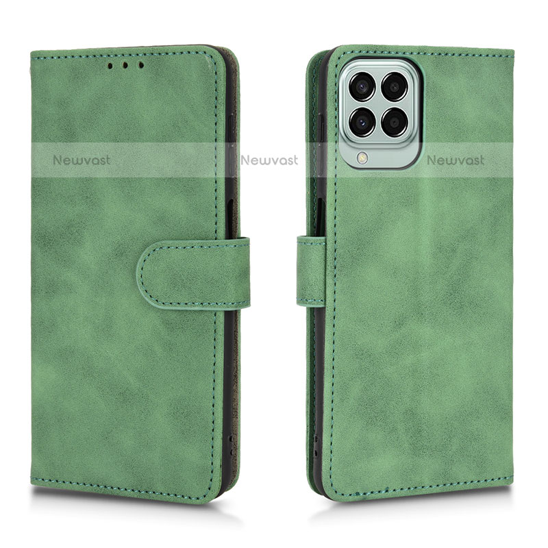 Leather Case Stands Flip Cover Holder L01Z for Samsung Galaxy M33 5G Green