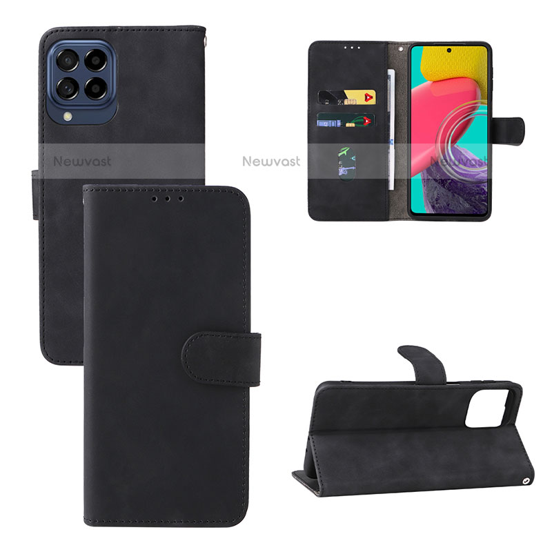 Leather Case Stands Flip Cover Holder L01Z for Samsung Galaxy M53 5G