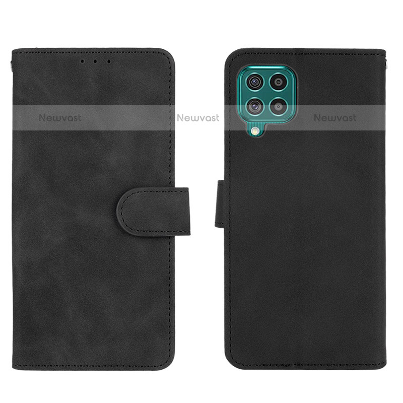 Leather Case Stands Flip Cover Holder L01Z for Samsung Galaxy M62 4G Black