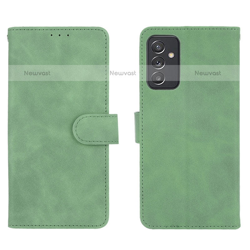 Leather Case Stands Flip Cover Holder L01Z for Samsung Galaxy Quantum2 5G Green